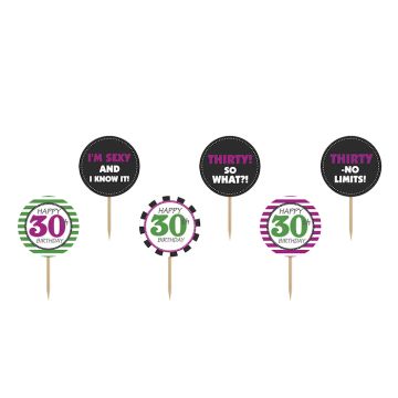 30 jaar verjaardagslolly's 6x
