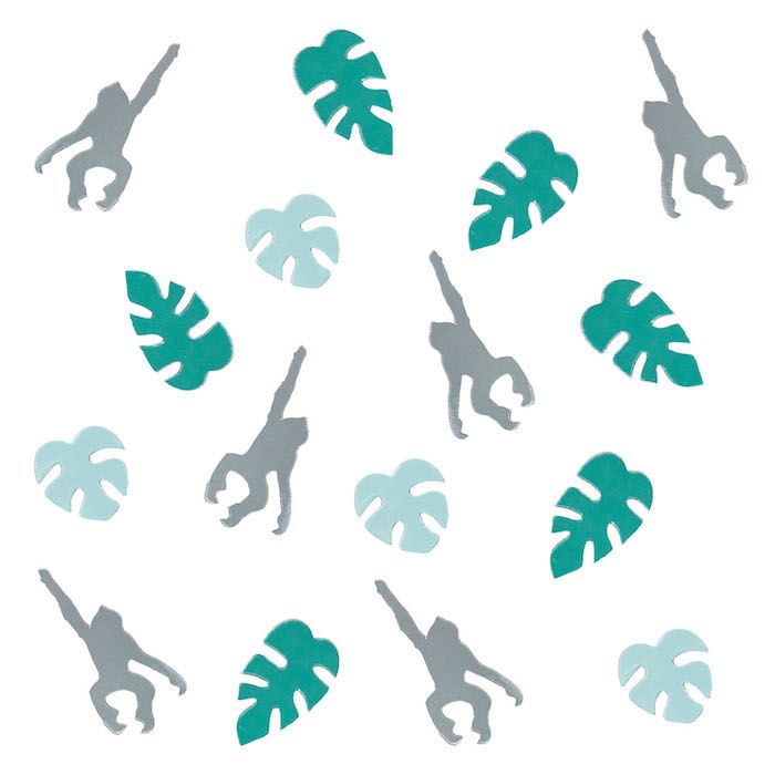 Jungle confetti met apen en palmbomen - 13 g