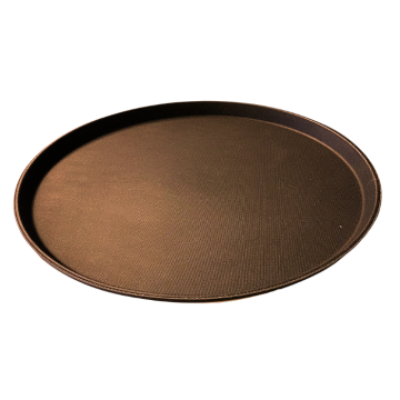 Ronde decoratieve bak bruin antislip - Ø36 cm
