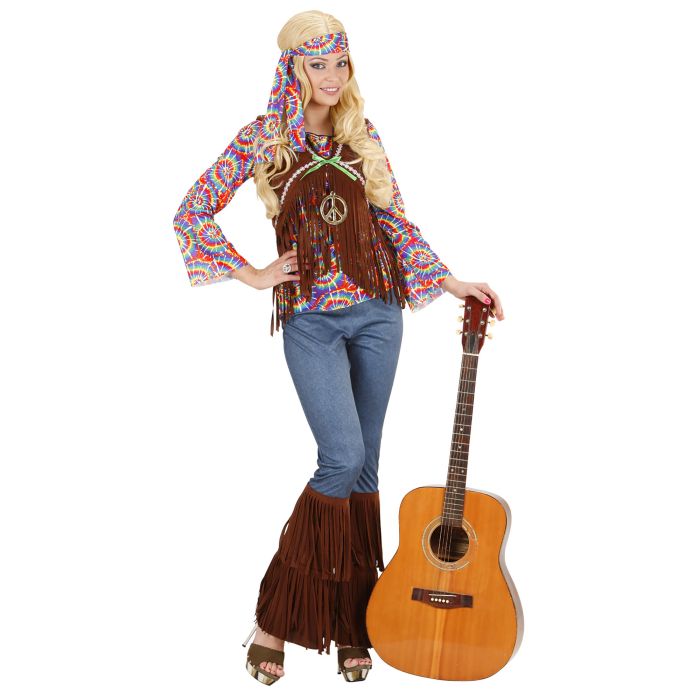 Psychedelisch hippie-kostuum voor dames