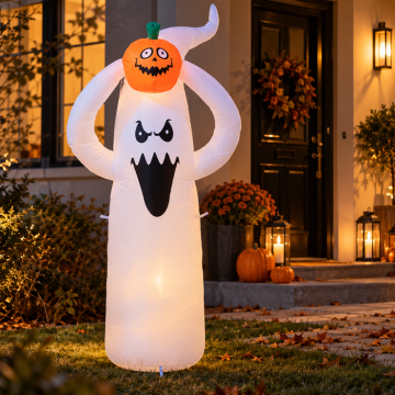 Opblaasbaar Halloween spook met LED 150 cm