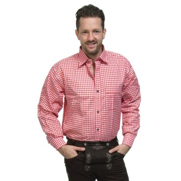 Oktoberfest shirt geruit rood
