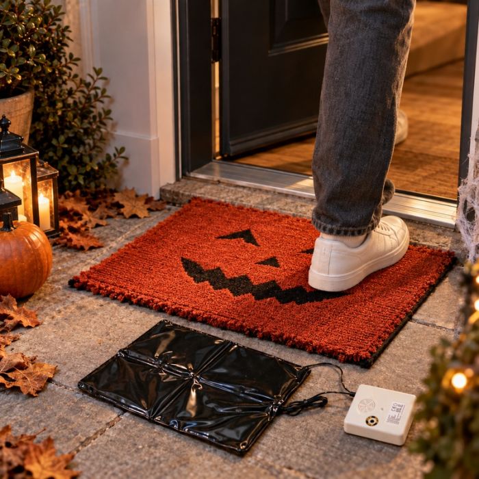 Halloween-deurmat met sensor en geluidseffect