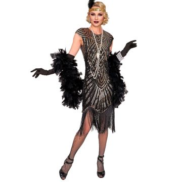 Flapper Gatsby-jurk voor dames, goud