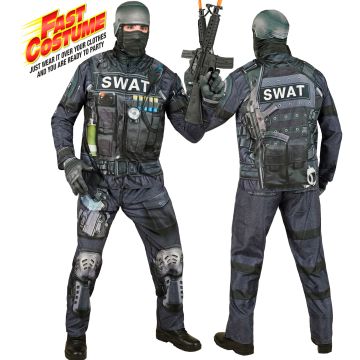 S.W.A.T. kostuum voor heren met druk
