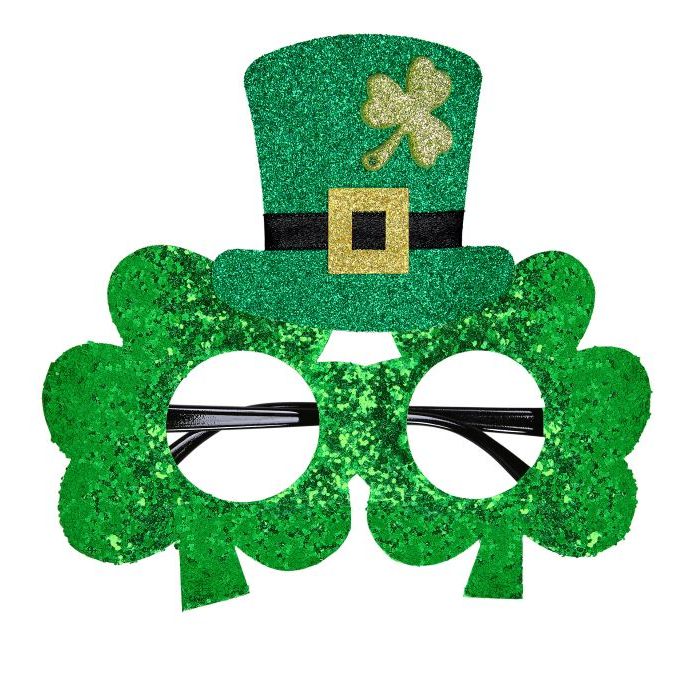 St. Patricks Day Brillen Glitter