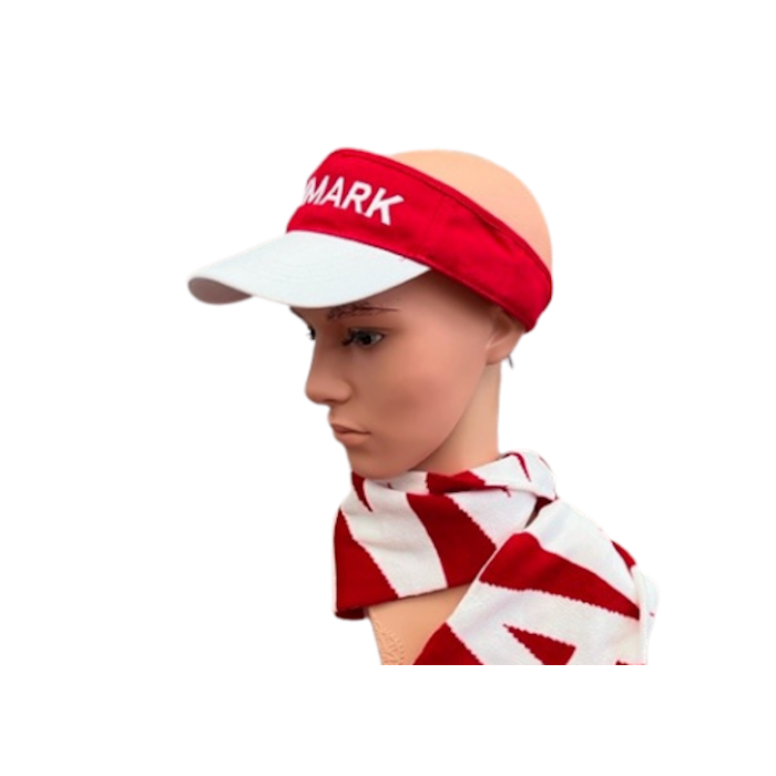 Rood en wit Deense zonnescherm