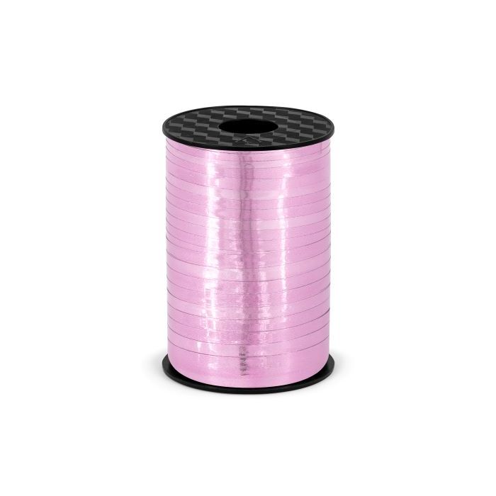 Roze plastic cadeauband - 5 mm x 225 m