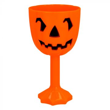 Pompoen beker van plastic - 375 ml