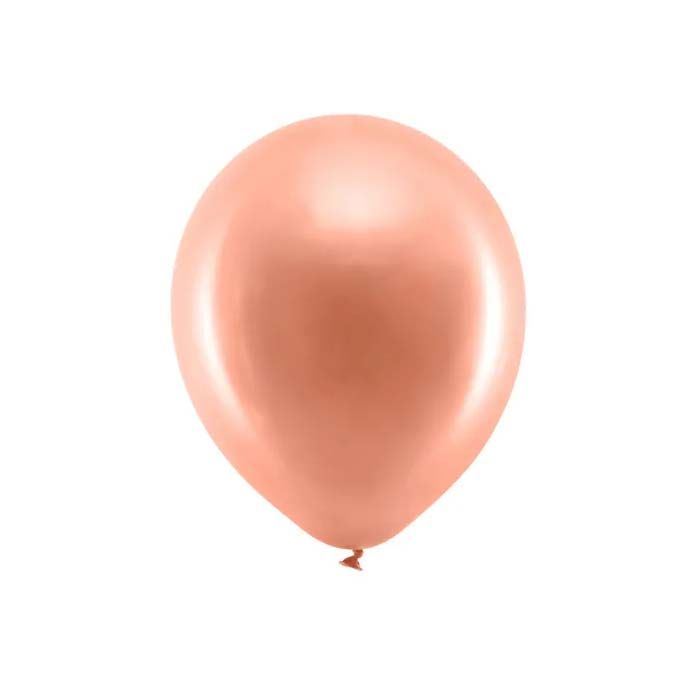 Metallic matte roségouden ballonnen 10x - 30 cm 