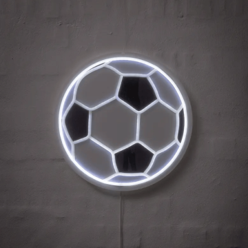 Voetbal neon LED bord - 32 cm