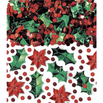 Kerstconfetti in rood en groen