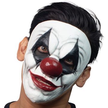 Griezelige zwarte clownsmasker