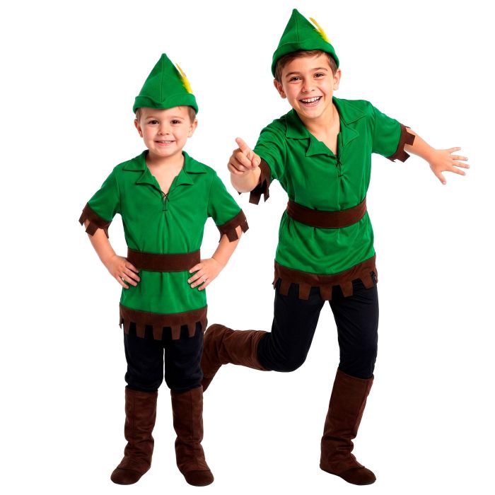 Robin Hood kostuum met laarsoverrek voor jongens