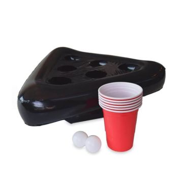 Beer pong hoed spel set - inclusief Beer Pong hoed, ballen & Rode Bekers
