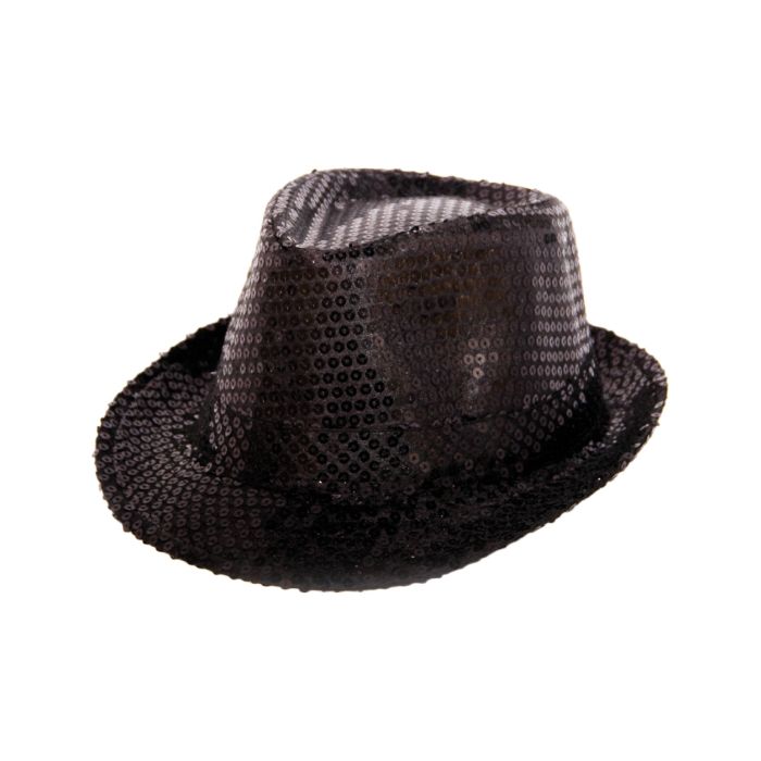 Zwarte hoed met glitter