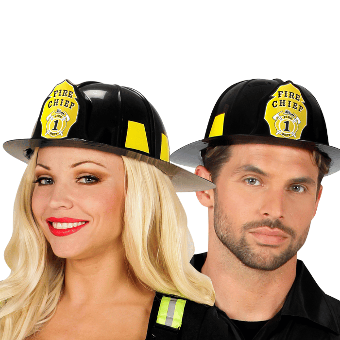 Zwarte brandweermuts unisex