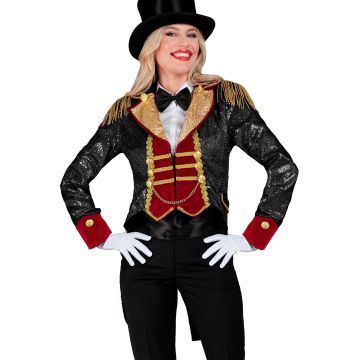 Zwarte pailletten-jack voor dames
