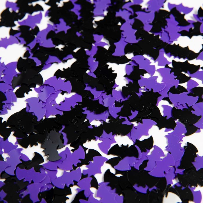 Lila en zwarte vleermuis tafelconfetti - 14 g