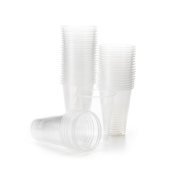 0,4 liter plastic bekers 50x transparante bierbekers