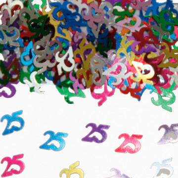25 jaar confetti multicolor - 14g