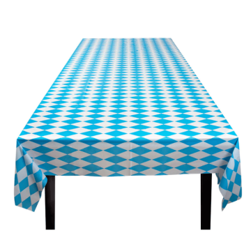 Oktoberfest kunststof tafelkleed blauw/wit ruit - 130x180 cm
