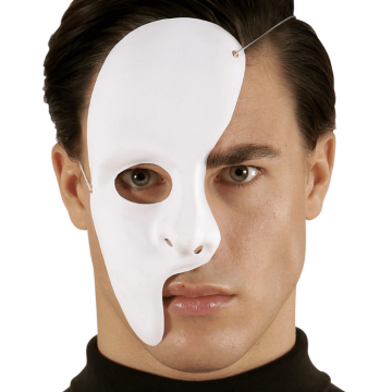 Phantom halve masker wit