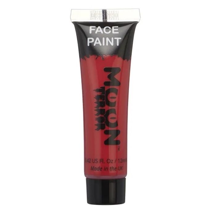 Halloween Gezichts- en Lichaamsverf Rood 12 ml Moon Creations