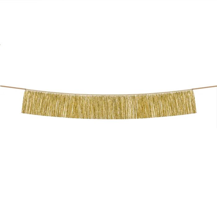 Gouden Slinger met Franjes - 135 cm