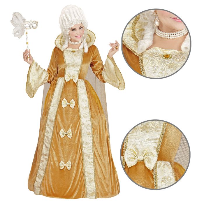 Venetiaanse jurk met cape voor dames