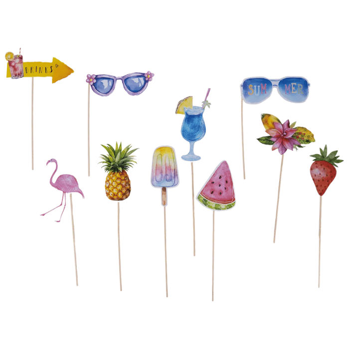 Photo booth zomer rekwisieten 10x