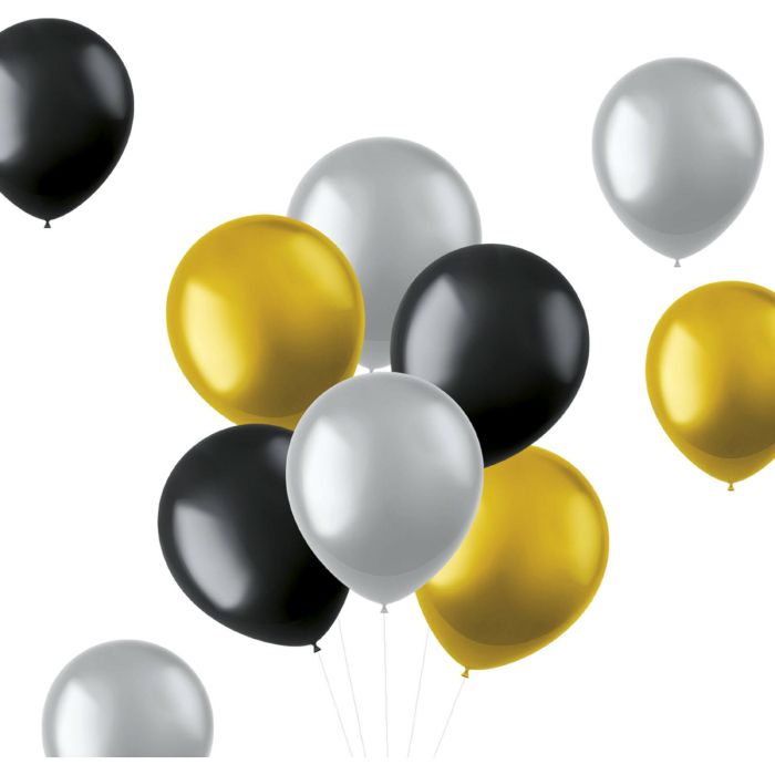 Ballonnen metallisch mix 50x - Ø33cm