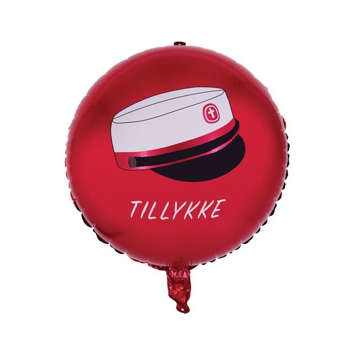 Rood Hoed Gefeliciteerd Folieballon - 45 cm