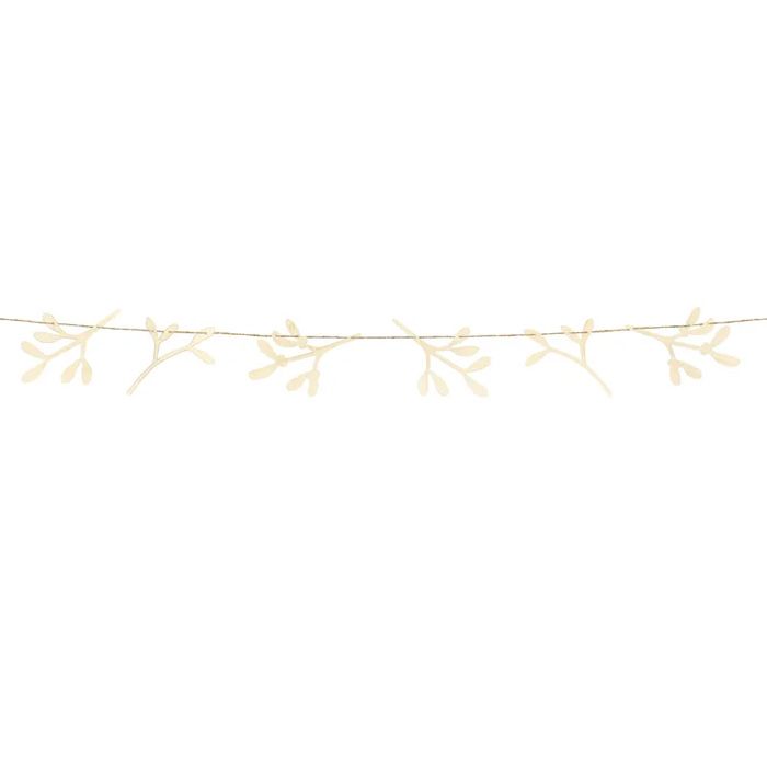 Mistletoenguirlande in Hout - 127 cm