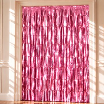 Roze Glittergordijn - 100 x 240 cm