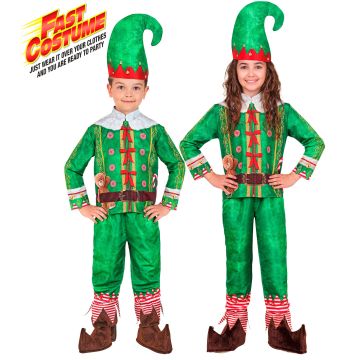 Groen kerstman kostuum voor kinderen