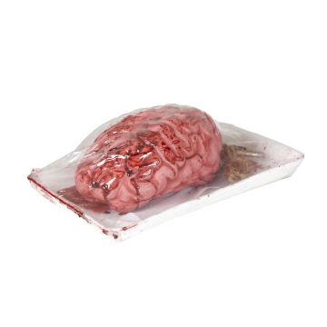 Bloederige hersen in vleesverpakking