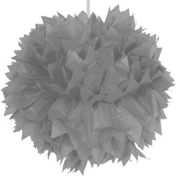 Zilveren pompom - 30 cm