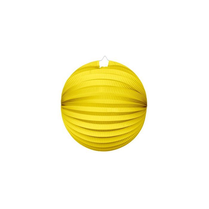 Ronde Papieren Lantaarn In Geel - 25 cm 