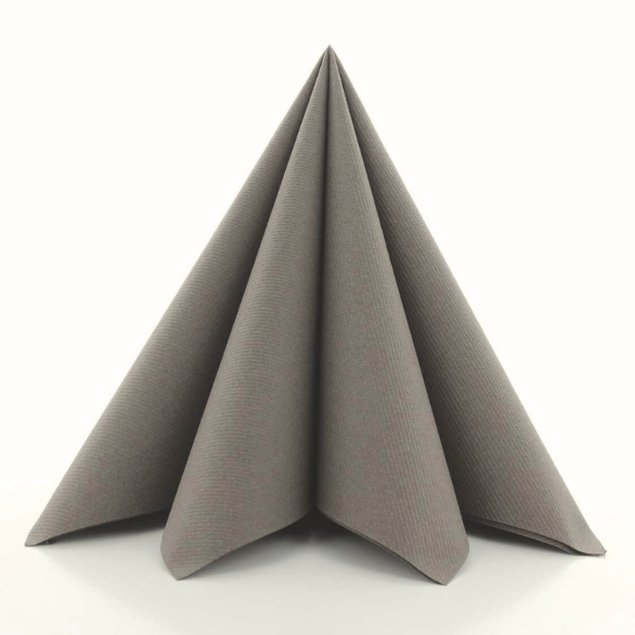 Luxe servetten grijsbruin 12x - 40x40 cm