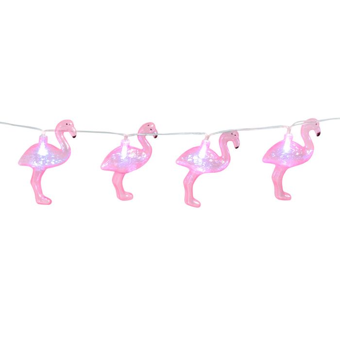 Roze flamingo lichtsnoer - 140 cm