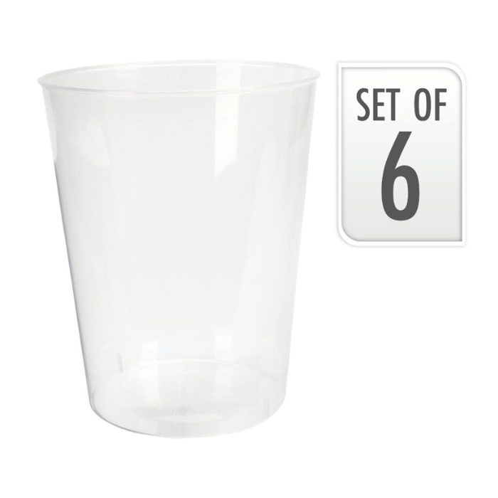 500 ml drinkbekers 6x stevig plastic herbruikbaar