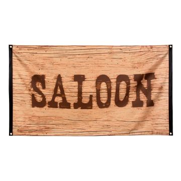 Bruine cowboy saloon banner - 150x90 cm