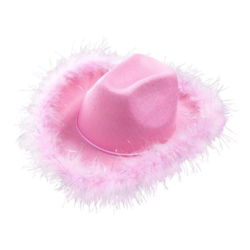 Roze cowboyhoed van pluche