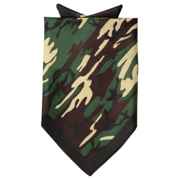 Bandana met groene camouflage 52x55 cm