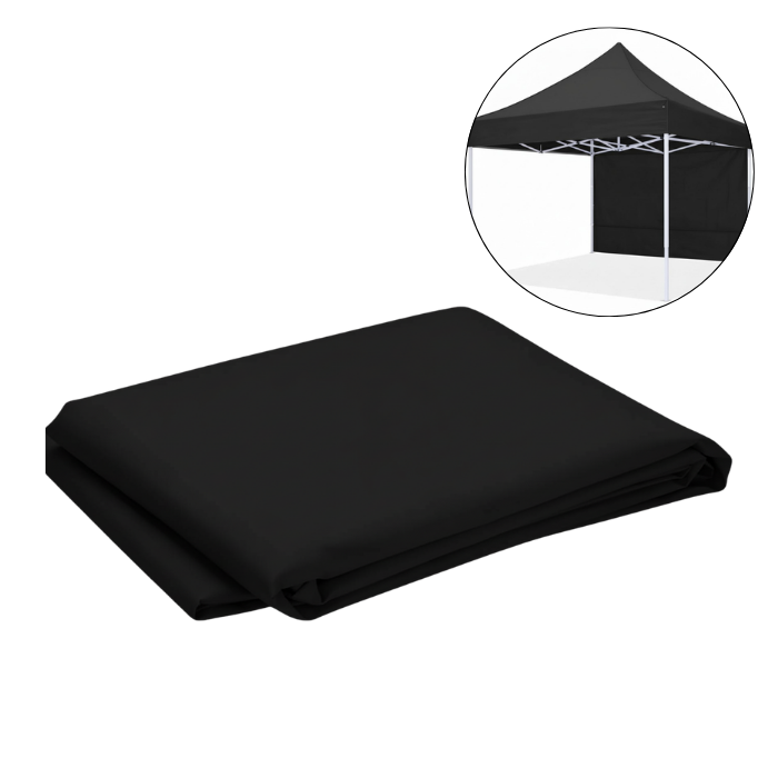 Zijwand voor paviljoen 3x2 m zwart