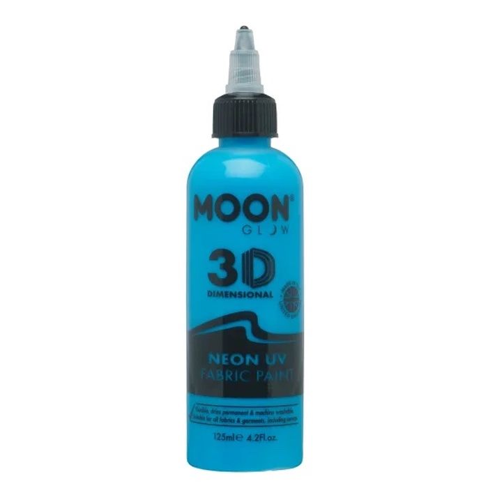 Neon UV Textielverf Blauw 125 ml Moon Creations