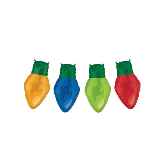 Kerst lichtsnoer folieballon 