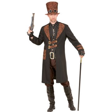 Steampunk kostuum met jas en hoed