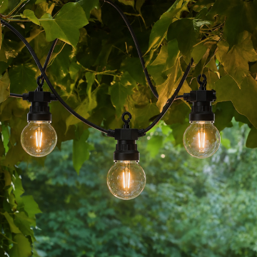Lichtsnoer 5 meter met 10x waterdichte lampen